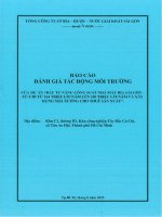 Báo cáo Đánh giá tác Động môi trường dự Án Đầu tư nâng công suất nhà máy bia sài gòn củ chi