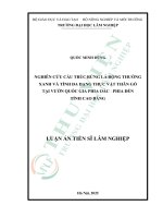 Nghiên cứu cấu trúc rừng lá rộng thường xanh và tính Đa dạng thực vật thân gỗ tại vườn quốc gia phia oắc   phia Đén tỉnh cao bằng