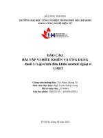 IUH | BÁO CÁO BÀI TẬP VI ĐIỀU KHIỂN VÀ ỨNG DỤNG | Lập trình điều khiển module ngoại vi UART