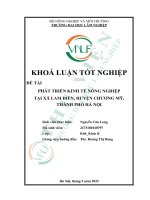 Phát triển kinh tế nông nghiệp tại xã lam Điền, huyện chương mỹ, thành phố hà nội
