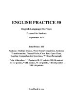 Đề thi hsg tiếng anh số 50