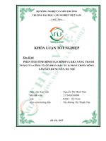 Phân tích tình hình tài chính và khả năng thanh toán của công ty cổ phần Đầu tư & phát triển nông lâm sản hưng yên, hà nội