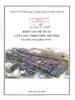 Báo cáo Đề xuất cấp giấy phép môi trường khu công nghiệp số 05