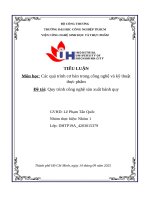 IUH | Tiểu luận Các quá trình cơ bản trong công nghệ và kỹ thuật thực phẩm | Quy trình công nghệ sản xuất bánh quy