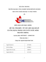 IUH | Tiểu luận môn BAO GÓI THỰC PHẨM | TÌM HIỂU  VỀ VẬT LIỆU BAO BÌ GỖ VÀ ỨNG DỤNG TRONG SẢN XUẤT NƯỚC MẮM TRUYỀN THỐNG