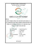 Hoàn thiện công tác kế toán bán hàng và xác Định kết quả hoạt Động kinh doanh tại công ty cổ phần sản xuất và thương mại winsun việt nam, hà nội