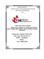 IUH | BÁO CÁO THỰC HÀNH QUÁ TRÌNH VÀ THIẾT BỊ TRONG CÔNG NGHỆ HÓA CHẤT THỰC PHẨM VÀ MÔI TRƯỜNG | Bài 9: CỘT CHÊM