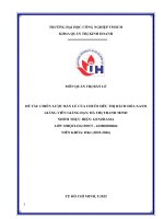 IUH | Tiểu luận Quản trị bán lẻ | CHIẾN LƯỢC BÁN LẺ CỦA CHUỖI SIÊU THỊ BÁCH HÓA XANH
