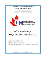 IUH | ĐỒ ÁN MÔN HỌC THỰC HÀNH THIẾT KẾ CẦU