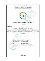 Nghiên cứu công tác kế toán bán hàng và xác Định kết quả hoạt Động kinh doanh tại công ty trách nhiệm hữu hạn gỗ linh, hà nội