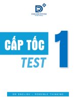 TOEIC | Đề thi cấp tốc | TEST 1
