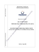 Giải pháp hoàn thiện hoạt Động chuỗi cung Ứng tại công ty cổ phần style stone