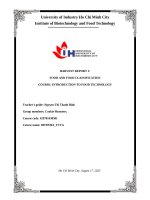 IUH | HARVEST REPORT FOOD AND FOOD CLASSIFICATION | INTRODUCTION TO FOOD TECHNOLOGY