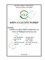 Nghiên cứu hoạt Động marketing tại công ty tnhh bao bì tqt hà nội
