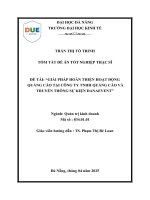 Giải pháp hoàn thiện hoạt Động quảng cáo tại công ty tnhh quảng cáo và truyền thông sự kiện danaevent (tóm tắt)
