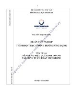 Nâng cao hiệu quả kinh doanh tại công ty cổ phần vicostone