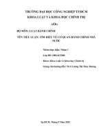 IUH | Tiểu luận Luật hành chính | Tìm hiểu về cơ quan hành chính nhà nước