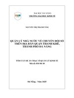 Quản lý nhà nước về chuyển Đổi số trên Địa bàn quận thanh khê, thành phố Đà nẵng (tóm tắt)