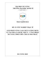 Giải pháp nâng cao chất lượng dịch vụ tại nhà ga quốc nội t1  cảng hkqt Đà nẵng theo tiêu chuẩn skytrax (tóm tắt)