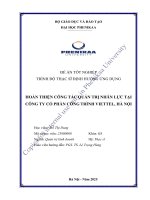 Hoàn thiện công tác quản trị nhân lực tại công ty cổ phần công trình viettel, hà nội