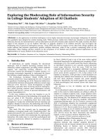 Exploring the moderating role of information security in college students' adoption of ai chatbots