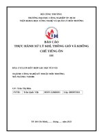 IUH | BÁO CÁO THỰC HÀNH XỬ LÝ KHÍ, THÔNG GIÓ VÀ KHỐNG CHẾ TIẾNG ỒN | CYCLON KẾT HỢP LỌC BỤI TÚI VẢI