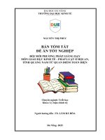 Đổi mới phương pháp giảng dạy môn giáo dục kinh tế   pháp luật Ở hội an, tỉnh quảng nam từ quan Điểm toàn diện (tóm tắt)