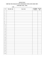 Mẫu danh sách thu bài