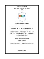 Cải tiến chất lượng dịch vụ mua sắm tại khu vực chờ quốc nội – sân bay quốc tế Đà nẵng (tóm tắt)