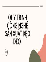 IUH | Slide thuyết trình | QUY TRÌNH CÔNG NGHỆ SẢN XUẤT KẸO DẺO