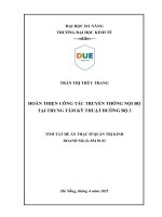 Hoàn thiện công tác truyền thông nội bộ tại trung tâm kỹ thuật Đường bộ 3 (tóm tắt)