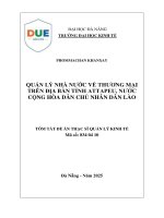 Quản lý nhà nước về thương mại trên Địa bàn tỉnh attapeu, nước cộng hòa dân chủ nhân dân lào (tóm tắt)