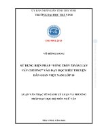 Sử dụng biện pháp vòng tròn thảo luận văn chương vào dạy Đọc hiểu truyện dân gian việt nam lớp 10 (tóm tắt)