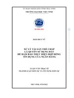 Xử lý tài sản thế chấp là quyền sử dụng Đất Để Đảm bảo thực hiện hợp Đồng tín dụng của ngân hàng (tóm tắt)