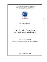 Quyền về lối Đi qua bất Động sản liền kề (tóm tắt)