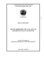Quyền khởi kiện yêu cầu toà Án giải quyết lại vụ Án dân sự (tóm tắt)