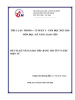 IUH | Tiểu luận kỹ năng giao tiếp | Bằng thư tín và thư Điện tử