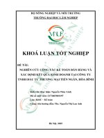 Nghiên cứu công tác kế toán bán hàng và xác Định kết quả kinh doanh tại công ty tnhh Đầu tư thương mại tiến ngân, hòa bình