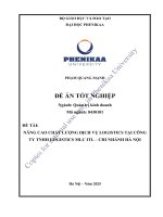 Nâng cao chất lượng dịch vụ logistics tại công ty tnhh logistics mlc itl – chi nhánh hà nội