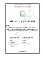 Nghiên cứu công tác kế toán bán hàng và xác Định kết quả hoạt Động kinh doanh tại công ty cổ phần ongift việt nam, hà nội