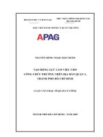 Luận văn thạc sỹ: Tạo Động Lực Làm Việc Cho Công Chức Phường Tại Quận 3, Thành Phố Hồ Chí Minh.pdf