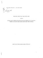 Phương pháp dạy học hóa học  tập 2, giảng dạy những nội dung quan trọng của chương trình và sách giáo khoa hóa học phổ thông