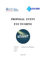 Proposal sự kiện sức khỏe mắt - bệnh viện đa khoa Gia Định