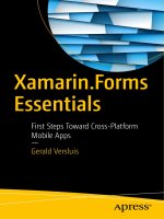 Xamarin.Forms Essentials First Steps Toward Cross-Platform Mobile Apps