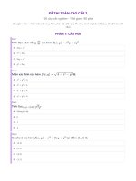 Đề Thi Toán Cao Cấp 2 - 120 Câu Trắc Nghiệm.pdf