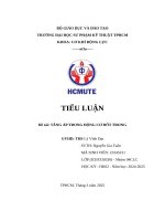 Tiểu luận tăng áp trong động cơ đốt trong