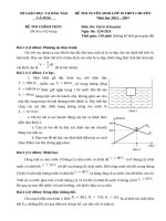 Đề thi chuyên lý Cà Mau 20-21