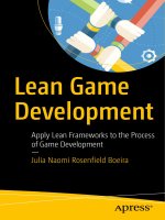 Lean game development apply lean frameworks to the process of game development
