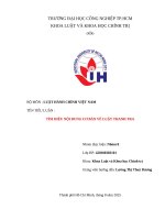 IUH | Tiểu luận LUẬT HÀNH CHÍNH VIỆT NAM | TÌM HIỂU NỘI DUNG CƠ BẢN VỀ LUẬT THANH TRA