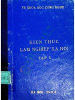 Kiến thức lâm nghiệp xã hội  tập 1